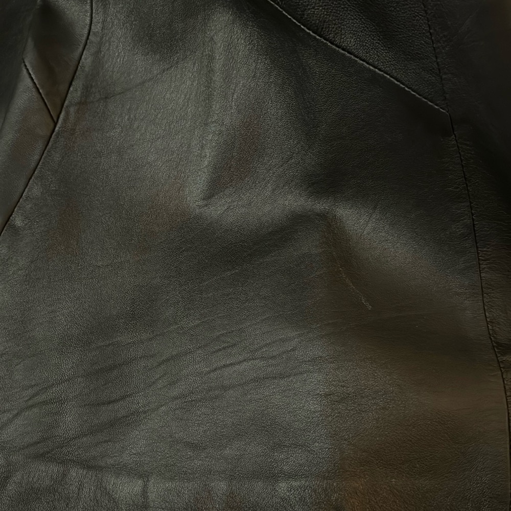 Gingette Leather Vintage Black Soft Maxi Lined Zip Genuine Skirt Israel 26β - Picture 15 of 16